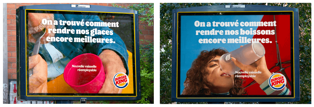 Campagne Burger King Vaisselle réemployable