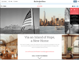 Exemple de publicité native advertising avec Airbnb et The New York Times