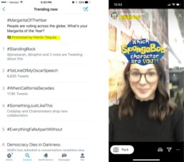 Exemples de publicité native advertising avec Twitter et Instagram